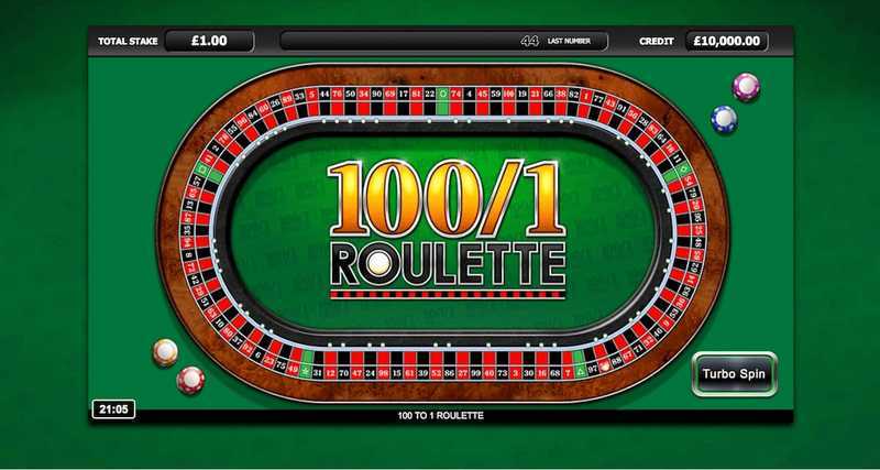 Play 100/1 Roulette by Inspired Gaming