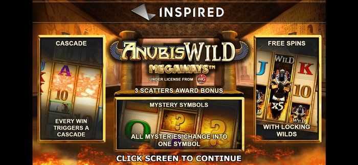 Play Anubis Wild Megaways by Inspired Gaming