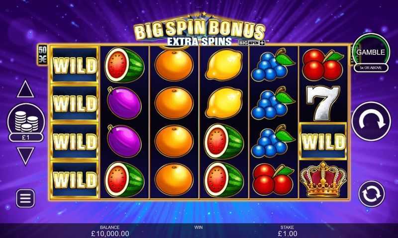 Play Big Spin Bonus Extra Spins by Inspired Gaming