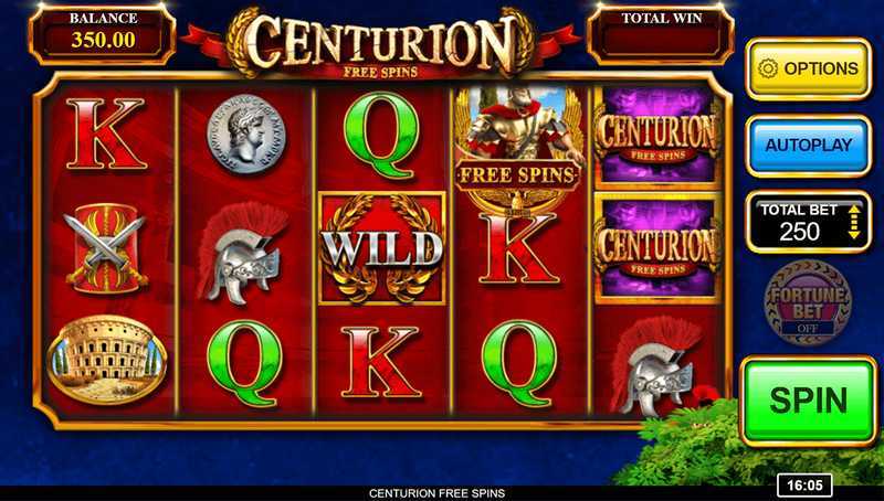 Play Centurion Free Spins by Inspired Gaming