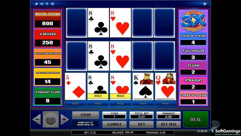 Play 25x Deuces Poker by Isoftbet