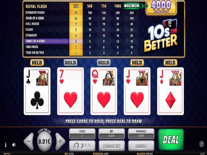 Play 4x Tens Or Better Poker by Isoftbet