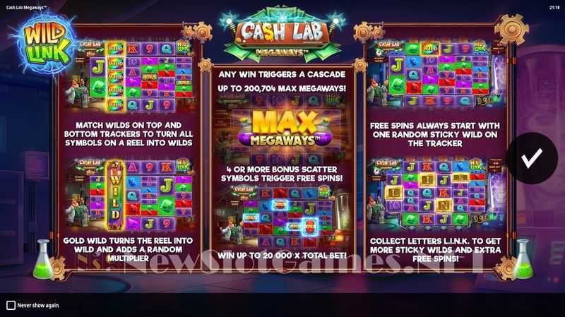 Play Cash Lab Megaways by Isoftbet