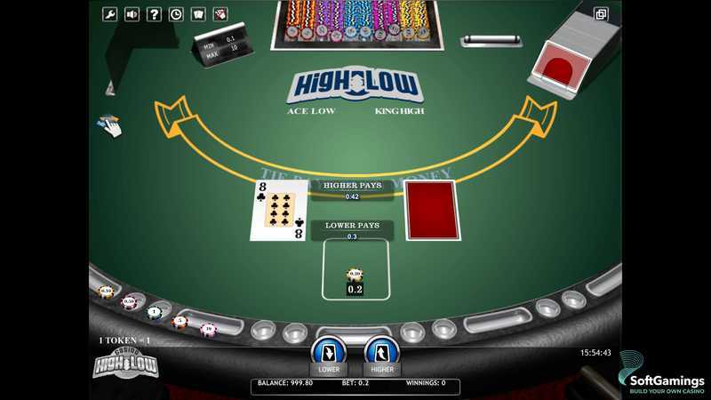 Play Casino High Low Poker by Isoftbet