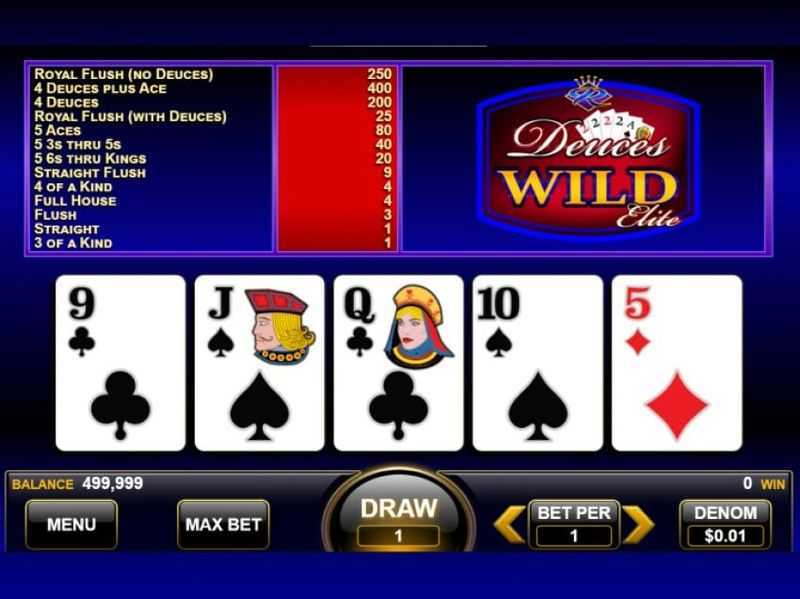 Play Deuces Wild Progressive Poker by Isoftbet