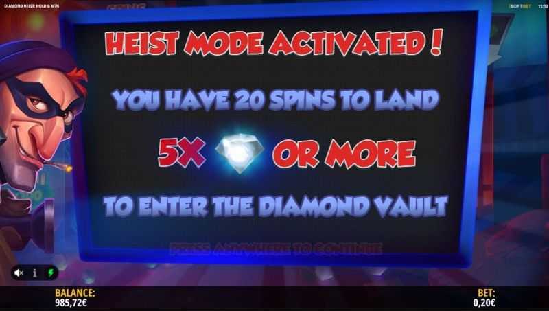 Play Diamond Heist Hold & Win by Isoftbet