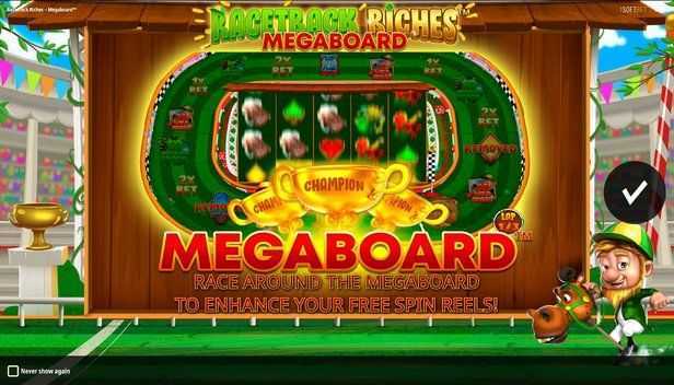 Play Racetrack Riches Megaboard by Isoftbet