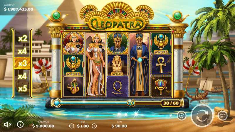 Play Cleopatra's Millions by Justplay Gaming