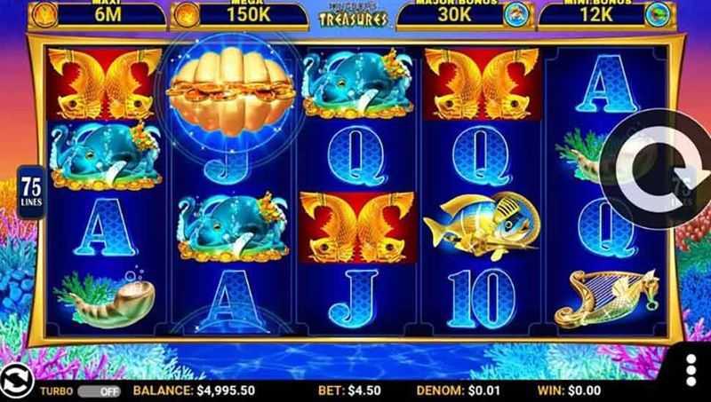 Play Ocean Spin Kingdom's Treasures by Konami