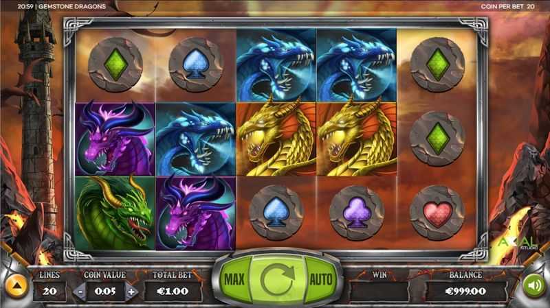 Play Gemstone Dragons by Leander Games