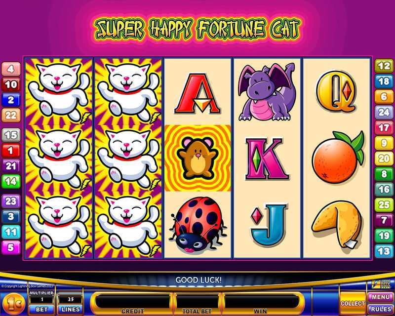 Play Super Happy Fortune Cat by Lightning Box