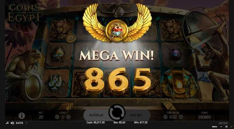 Play Coins of Egypt by Netent