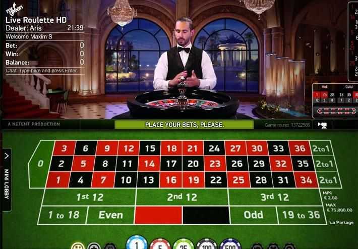 Play Roulette Live Casino by Netent