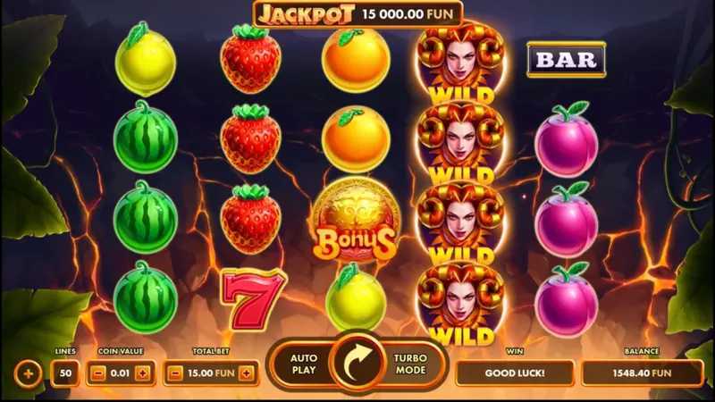 Play Volcano Fruits by Netgame