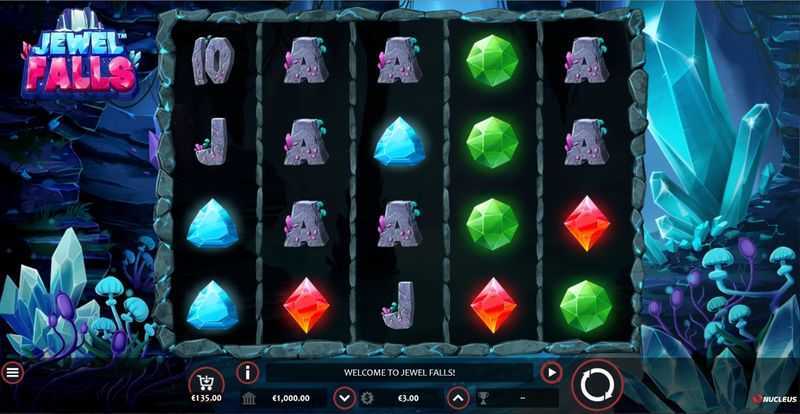 Play Jewel Falls by Nucleus Gaming in this thrilling online casino game. 