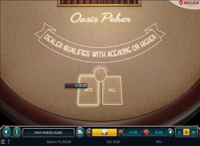 Play Oasis Poker by Nucleus Gaming