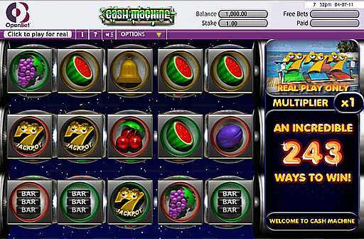 Play Cash Machine by Openbet