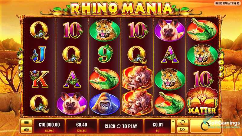 Play Rhino Mania by Platipus