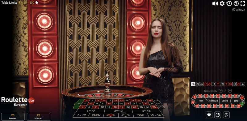 Play Vip European Roulette Live by Platipus