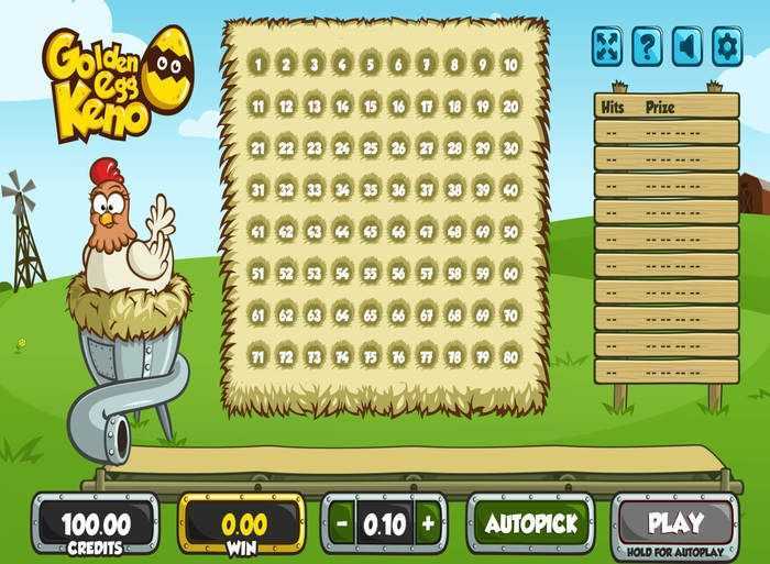 Play Golden Egg Keno by Playpearls