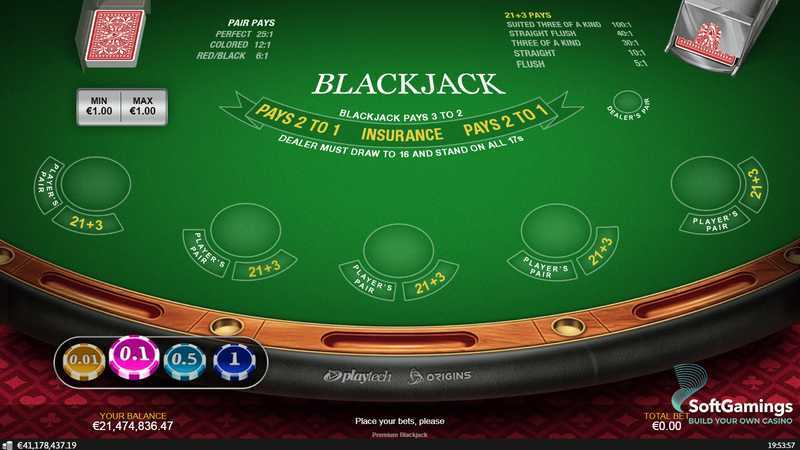 Play American Football Premium Blackjack by Playtech