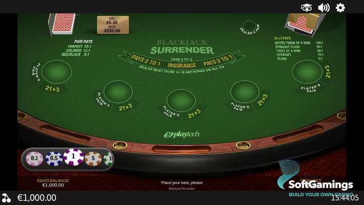 Play Blackjack Surrender by Playtech Origins