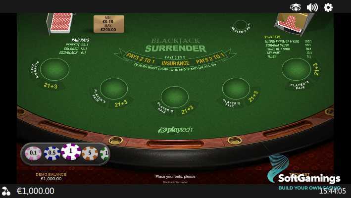 Play Blackjack Surrender by Playtech