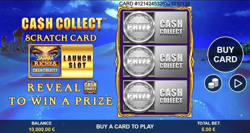 Play Cash Collect Scratch Card by Playtech Origins