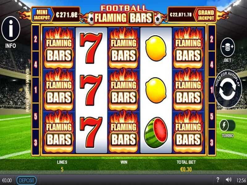 Play Football Flaming Bars by Playtech