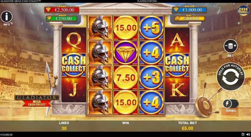 Play Gladiator: Mega Cash Collect by Playtech Origins