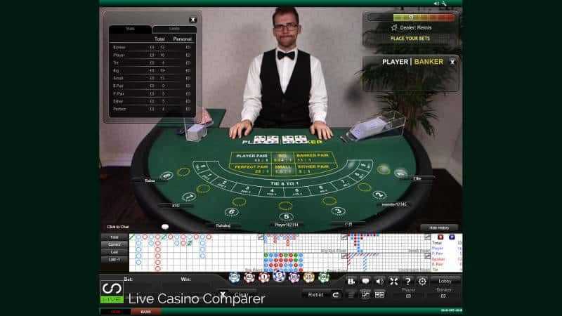 Play Baccarat Lounge Live by Playtech