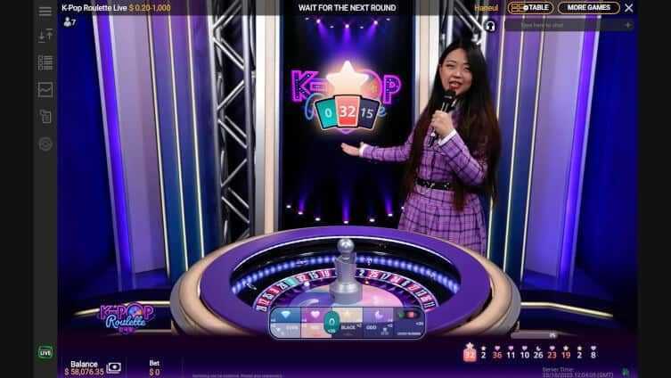 Play K-Pop Roulette Live by Playtech