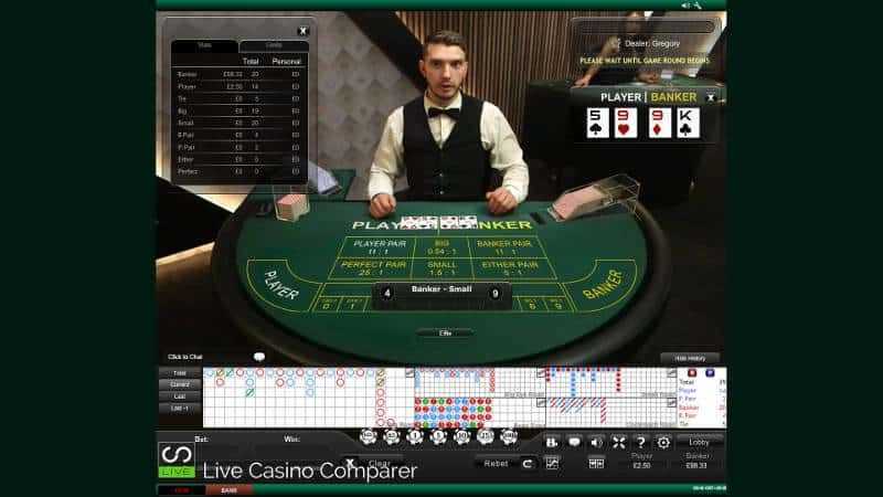 Play Mini Baccarat Live by Playtech