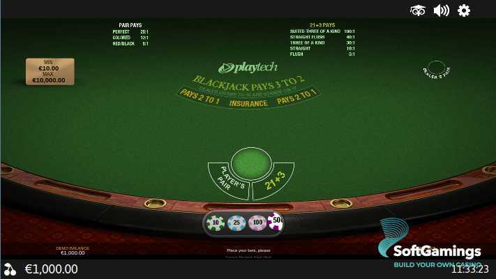 Play Premium Blackjack Single Hand by Playtech