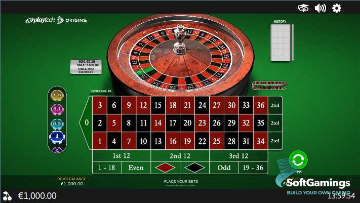 Play Premium European Roulette by Playtech