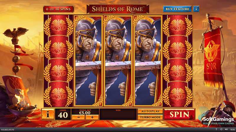 Play Shields of Rome by Playtech