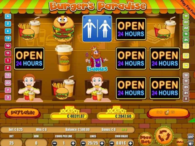 Play Burgers Paradise by Portomaso Gaming