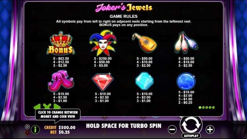 Play Joker's Jewels by Pragmatic Play