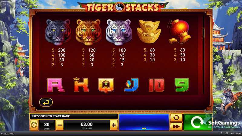 Play Tiger Stacks by Rarestone Gaming