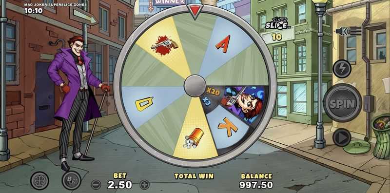 Play Mad Joker SuperSlice Zones by Raw Igaming