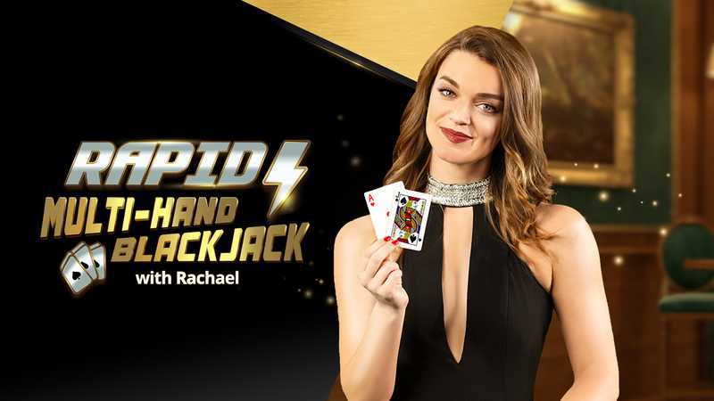 Play Rapid Multihand Blackjack with Rachael by Real Dealer Studios