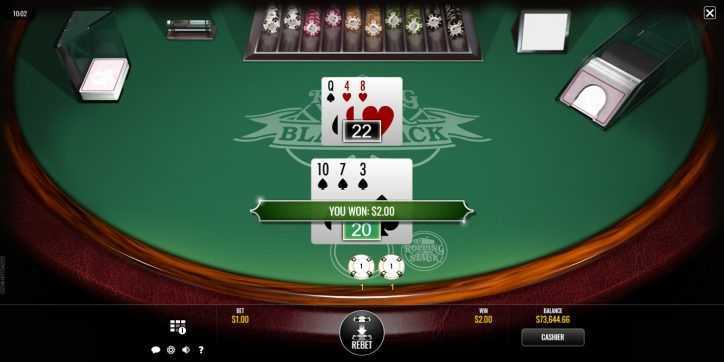 Play Rolling Stack Blackjack by Rival Gaming