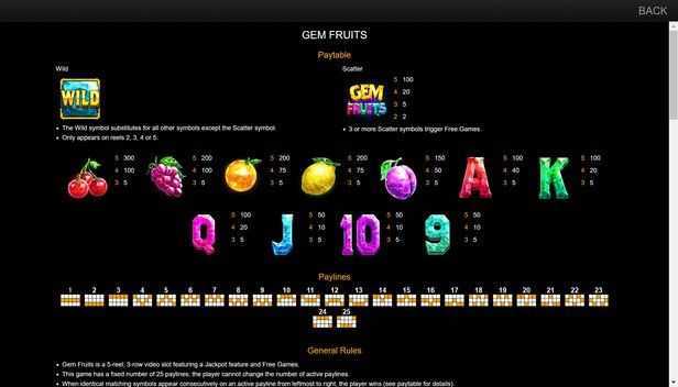 Play Gem Fruits by Rtg