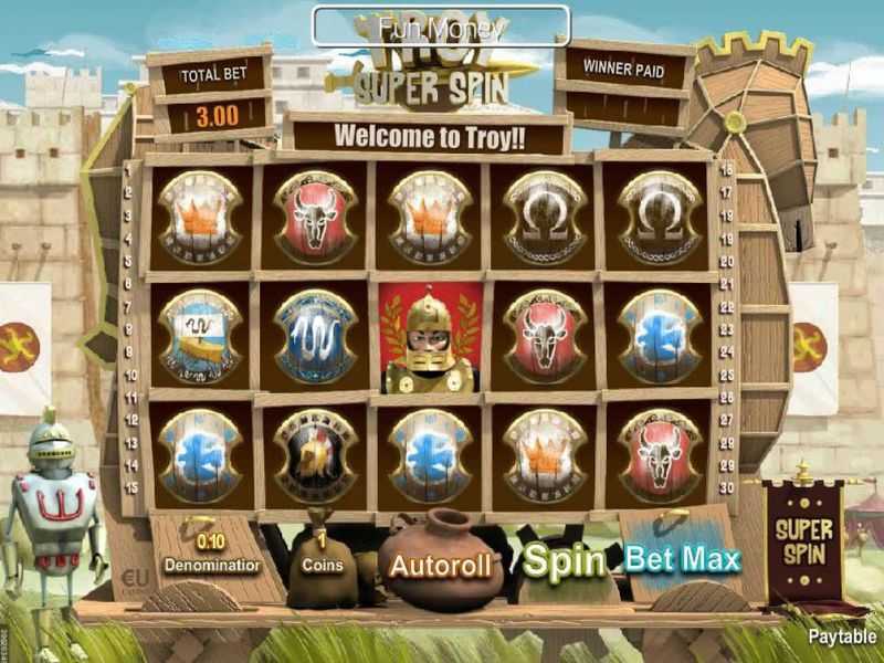 Play Troy Super Spin by Skillonnet