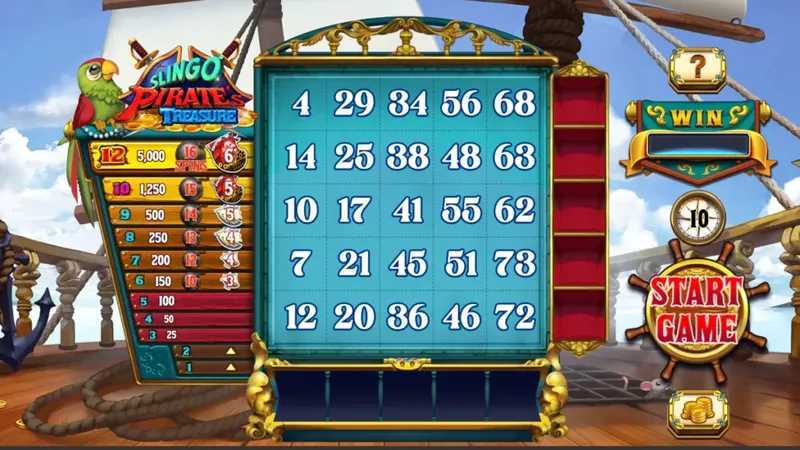 Play Slingo Pirate's Treasure by Slingo Originals