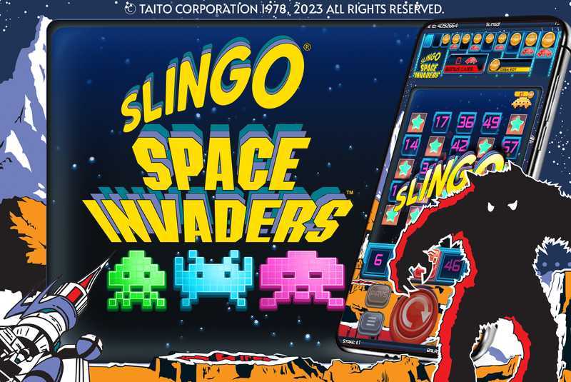 Play Slingo Space Invaders by Slingo Originals