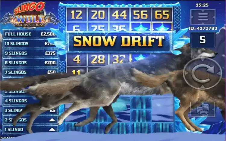 Play Slingo Wolf Snowstorm by Slingo Originals