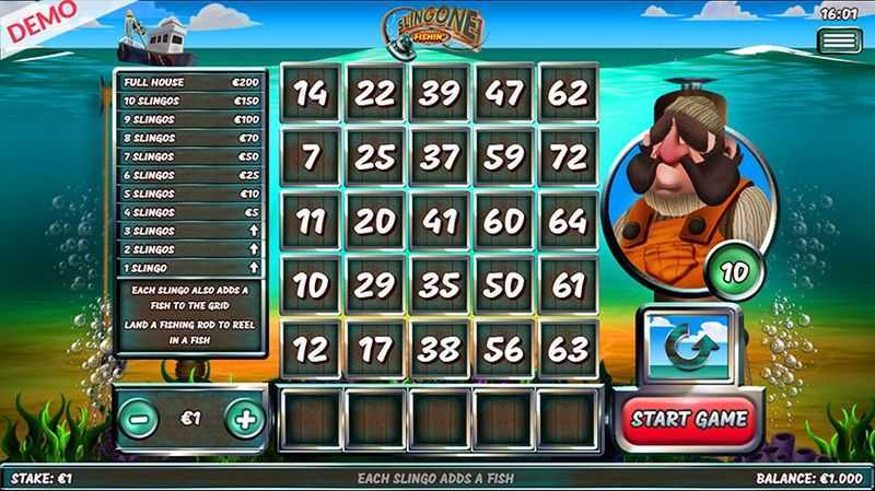 Play Slingone Fishin by Slingo Originals