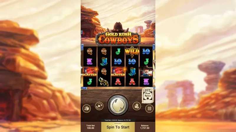 Play Gold Rush Cowboys by Spadegaming