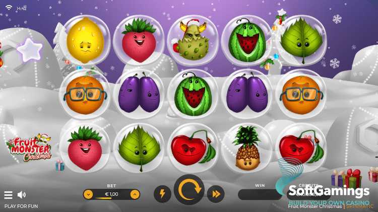 Play Fruit Monster Christmas by Spinmatic